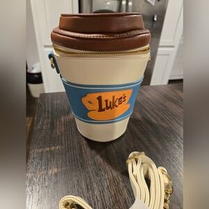 Loungefly Gilmore Girls Luke's Diner To-Go Coffee Cup Figural Crossbody & Wallet